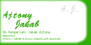 ajtony jakab business card